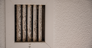 A wall vent with mold